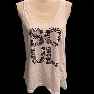 SoulCycle tank with skulls